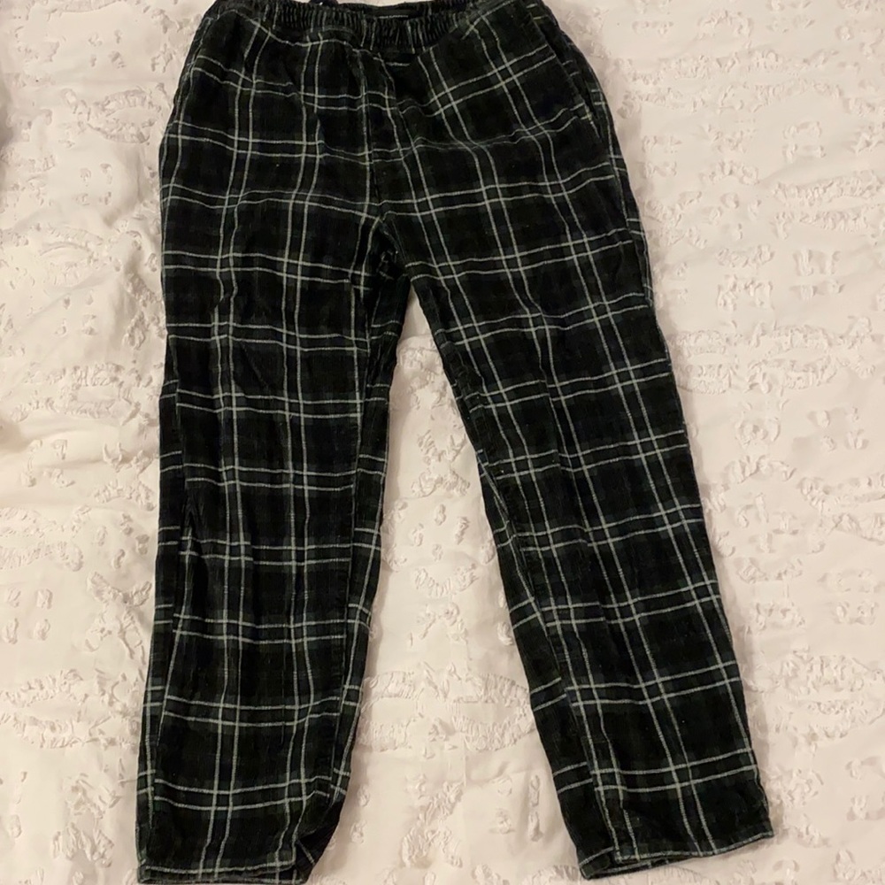 Plaid Corduroy Pants